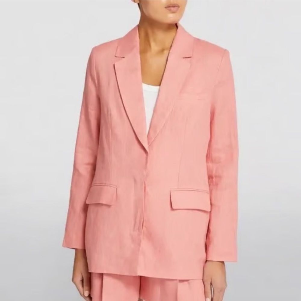 STAUD Blazer NEW Linen Maxwell in Rosebud Pink ASO Meghan Markle Size XS